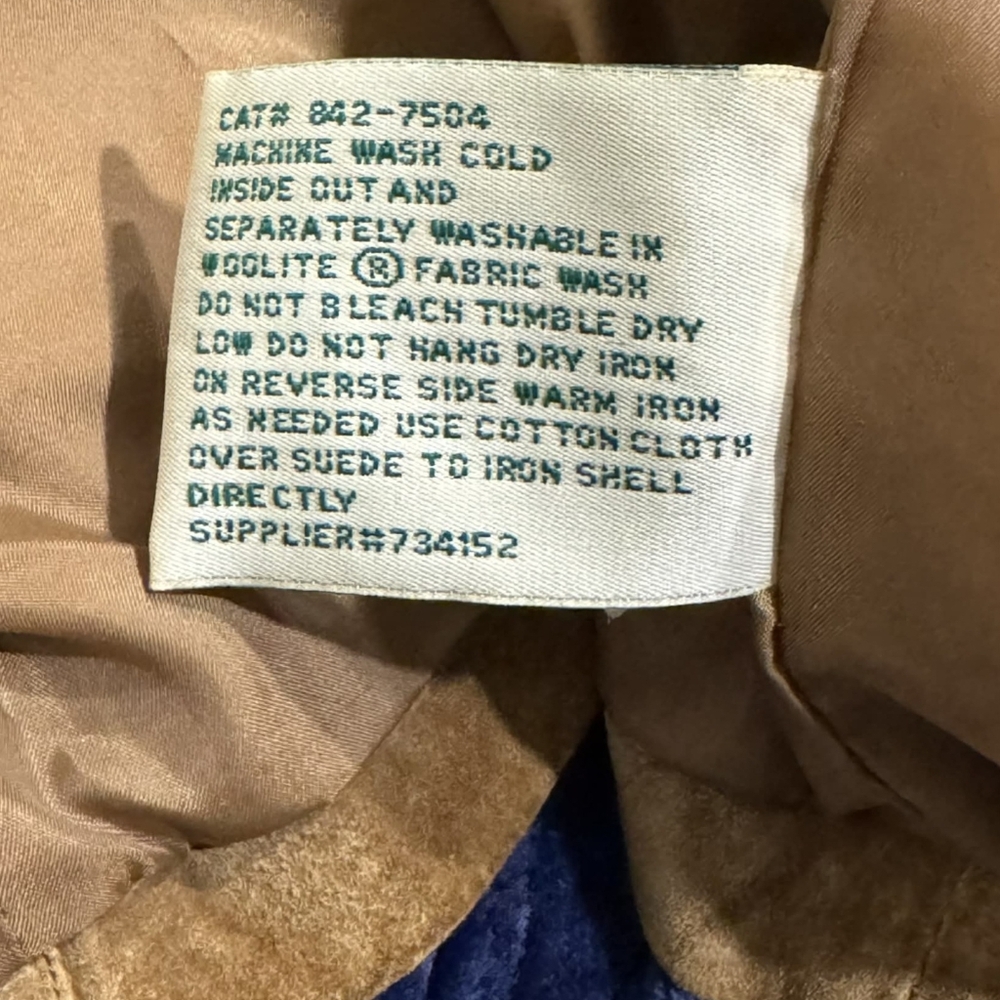 Vintage St. John's Bay Washable Suede Jacket Coat Brown Leather Women's Medium M - Picture 10 of 12